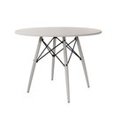 Ver imagem 2 de Mesa de Jantar Eames Eiffel Branca 90cm Base Madeira Maciça Branca