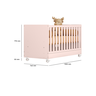 Conjunto Ideal para Bebê Berço Americano Cômoda Doce Sonho + Colchão Ortobom - Qmovi Rosa Acetinado - 2