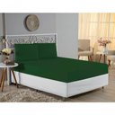 Ver imagem 4 de Jogo de Cama Casal Viúva Nobre 3 Peças Malha 100% Algodão - Verde-bandeira