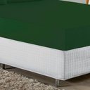 Ver imagem 2 de Jogo de Cama Casal Viúva Nobre 3 Peças Malha 100% Algodão - Verde-bandeira