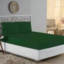 Ver imagem 1 de Jogo de Cama Casal Viúva Nobre 3 Peças Malha 100% Algodão - Verde-bandeira