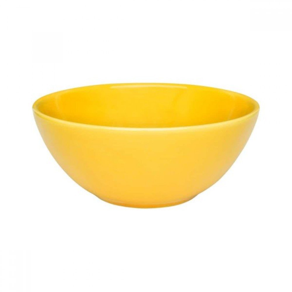 Tigela de Cerâmica Pequena 16cm 600ml Amarelo - Oxford - 1