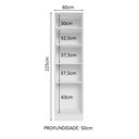 Ver imagem 2 de Paneleiro 60 cm com Nichos Abertos para Cozinha Madesa Glamy, Agata, Stella Branco