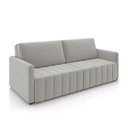 Ver imagem 1 de Sofá-cama Decorativo Retrátil Thanos 2 Lugares 220cm Veludo Cinza G45 - Gran Belo