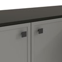 Ver imagem 4 de Aparador Kappesberg 4 Portas Shaker Preto Fosco/cinza Sagrado 156cm