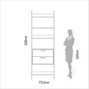 Ver imagem 5 de Guarda Roupa Closet Industrial Modulado 1 Peça 2 Gavetas 73,5cm 100% MDF  