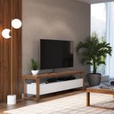 Ver imagem 1 de Rack para TV até 60 Polegadas em Madeira Maciça 140cm 2 Gavetas Craft