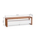 Ver imagem 3 de Rack para TV até 60 Polegadas Madeira Maciça 140cm 2 Gavetas Craft Branco