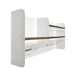 Porta Temperos em Aço Carbono Branco e Madeira C/ Porta Papel - 100cm Linha Home - 5