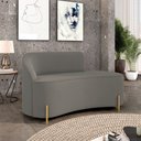 Ver imagem 2 de Sofá 2 Lugares Orgânico 140cm Pé Dourado Morgan Suede D03 - D’Rossi