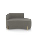 Ver imagem 5 de Sofá 2 Lugares Orgânico 140cm Pé Dourado Morgan Suede D03 - D’Rossi