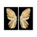 Ver imagem 1 de Kit 2 Quadros Telas Decorativas Canvas Asas de Anjo 100X60Cm