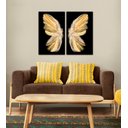 Ver imagem 4 de Kit 2 Quadros Telas Decorativas Canvas Asas de Anjo 100X60Cm