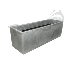 Cachepô Floreira Urbe 88 Jardineira Polietileno 86x29x29cm Cimento Queimado Japi