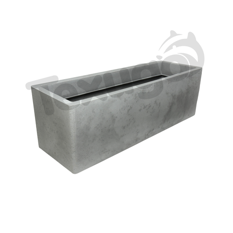 Cachepô Floreira Urbe 88 Jardineira Polietileno 86x29x29cm Cimento Queimado Japi