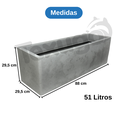 Ver imagem 2 de Cachepô Floreira Urbe 88 Jardineira Polietileno 86x29x29cm Cimento Queimado Japi