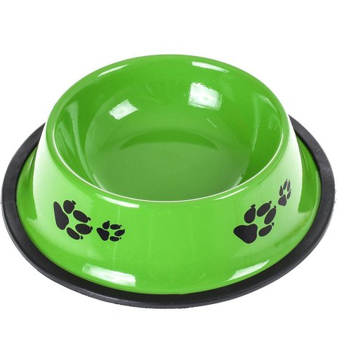 Comedouro e Bebedouro Aço Inoxidável 15cm 150ml Verde