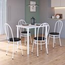 Ver imagem 1 de Conjunto Mesa de Jantar com 4 Cadeiras Multimóveis Cr50266 Branco/preto