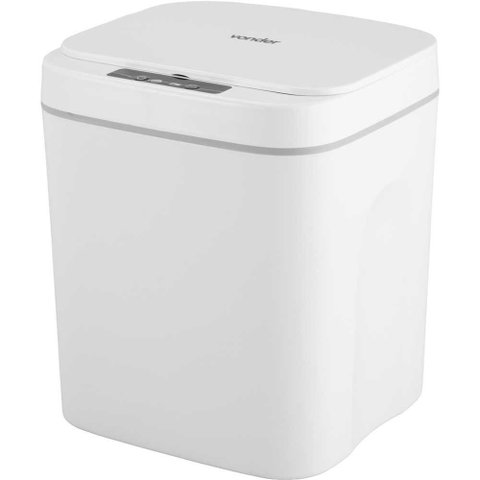 Lixeira Retangular 12l Branca C/sensor Vonder