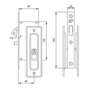 Ver imagem 3 de Fechadura 3f 6445 Porta de Correr Interna com Concha Preta