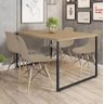Mesa Industrial Base Ferro 120m e 4 Cadeiras Eames Fendi Ajl Store Mesa Industrial com Cadeira - 1