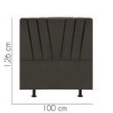 Ver imagem 2 de Cabeceira Estofada Bélgica 100cm Solteiro para Cama Box Quarto Linho Marrom - Gat Magazine