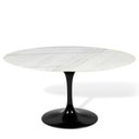 Ver imagem 1 de Mesa Saarinen Oval Espírito Santo 198x122cm - Base Preta