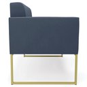 Ver mais imagens de Sofá Namoradeira Base Industrial Dourado Ana Suede Azul Marinho - Ibiza