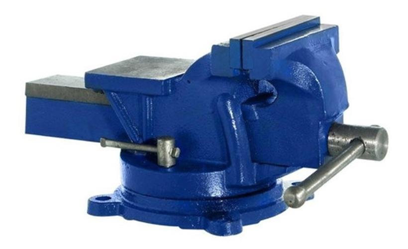 Torno Morsa de Bancada Profissional N.5 125mm Azul - 3