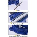 Ver imagem 4 de Torno Morsa de Bancada Profissional N.5 125mm Azul