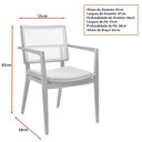Ver imagem 3 de Cadeira para Mesa de Jantar Leidy 55cm Madeira Maciça | Linho Cinza - Sallar Home