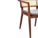 Ver imagem 4 de Cadeira para Mesa de Jantar Leidy 55cm Madeira Maciça | Linho Cinza - Sallar Home