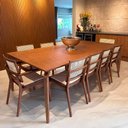 Ver imagem 2 de Cadeira para Mesa de Jantar Leidy 55cm Madeira Maciça | Linho Cinza - Sallar Home