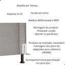 Ver imagem 3 de Cabeceira de Cama Box Estofada 195 Cm King Viviane Linho