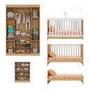 Ver imagem 5 de Quarto de Bebê Completo com Berço Americano 3 em 1 Teddy Multimóveis Mp4648 Madeirado/branco