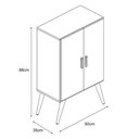 Ver imagem 4 de Armário Organizador Multiuso Cali 50cm MDF Preto Lavanderia Quarto Cozinha