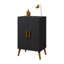 Ver imagem 3 de Armário Organizador Multiuso Cali 50cm MDF Preto Lavanderia Quarto Cozinha