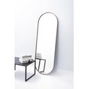 Ver imagem 2 de Espelho Grande Corpo Inteiro Parede Oval com Moldura em Metal 150 X 50cm Marrom