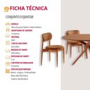 Ver imagem 7 de Sala de Jantar Mesa Ballaretampo Redondo 4 Cadeiras Moderna Star Puce/Imbuia Nat/Cinam. Imbuia