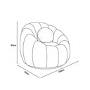 Ver imagem 6 de Kit Poltrona Decorativa Concha c/Almofada e Puff Boucle Bege Abobora - Vimont Moveis
