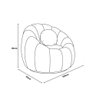 Kit Poltrona Decorativa Concha C/almofada e Puff Boucle Bege Abobora - Montanaris Decor - 6
