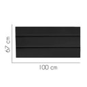 Ver imagem 2 de Painel Cabeceira Estofada Argentina 100cm Cama Box Solteiro Suede Preto- Mabe Magazine