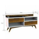 Ver imagem 3 de Rack para TV até 55 Polegadas 100% MDF 150cm Pés em Madeira Maciça 2 Gavetas Club Branco