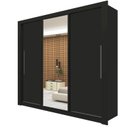 Ver imagem 2 de Guarda-Roupa Casal 3 Portas com 1 Porta Espelho 100% MDF Roma
