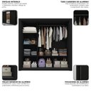 Ver imagem 6 de Guarda-Roupa Casal 3 Portas com 1 Porta Espelho 100% MDF Roma