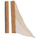 Ver imagem 1 de Kit Tela Decorativa Natal Fita Gigante 52cm X 5 Metros Bege Natural 2 Peças - Magizi