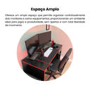 Ver mais imagens de Escrivaninha Mesa Escritório Gamer 1 Gaveta 160,5cm Preto e Vermelho