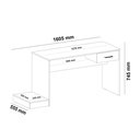 Ver imagem 4 de Escrivaninha Mesa Escritório Gamer 1 Gaveta 160,5cm Preto e Vermelho