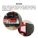 Ver imagem 6 de Escrivaninha Mesa Escritório Gamer 1 Gaveta 160,5cm Preto e Vermelho