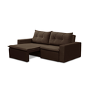 Ver imagem 2 de Sofá Retrátil 2 Lugares 1,80m Luma Suede Marrom